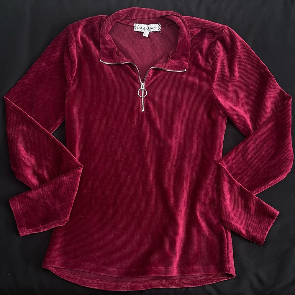 Burgundy Long Sleeve Top